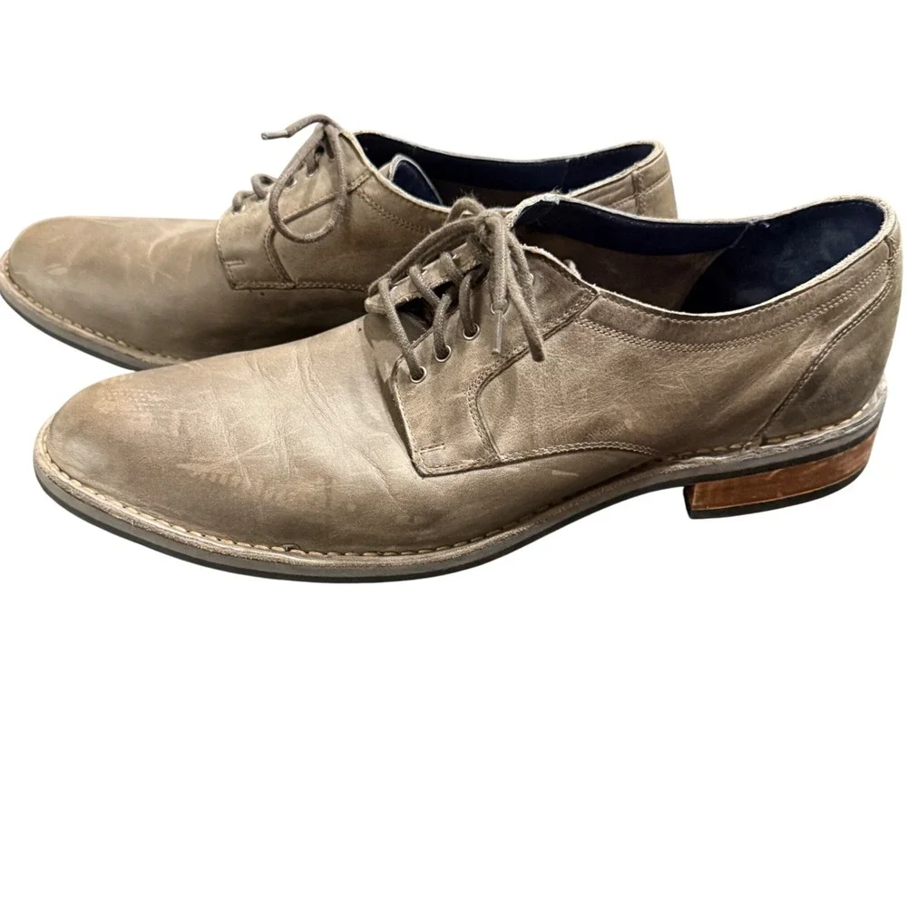Cole Haan Men's 13M Gray Leather Oxford Dress Shoes Air Sole Comfort Work Preppy